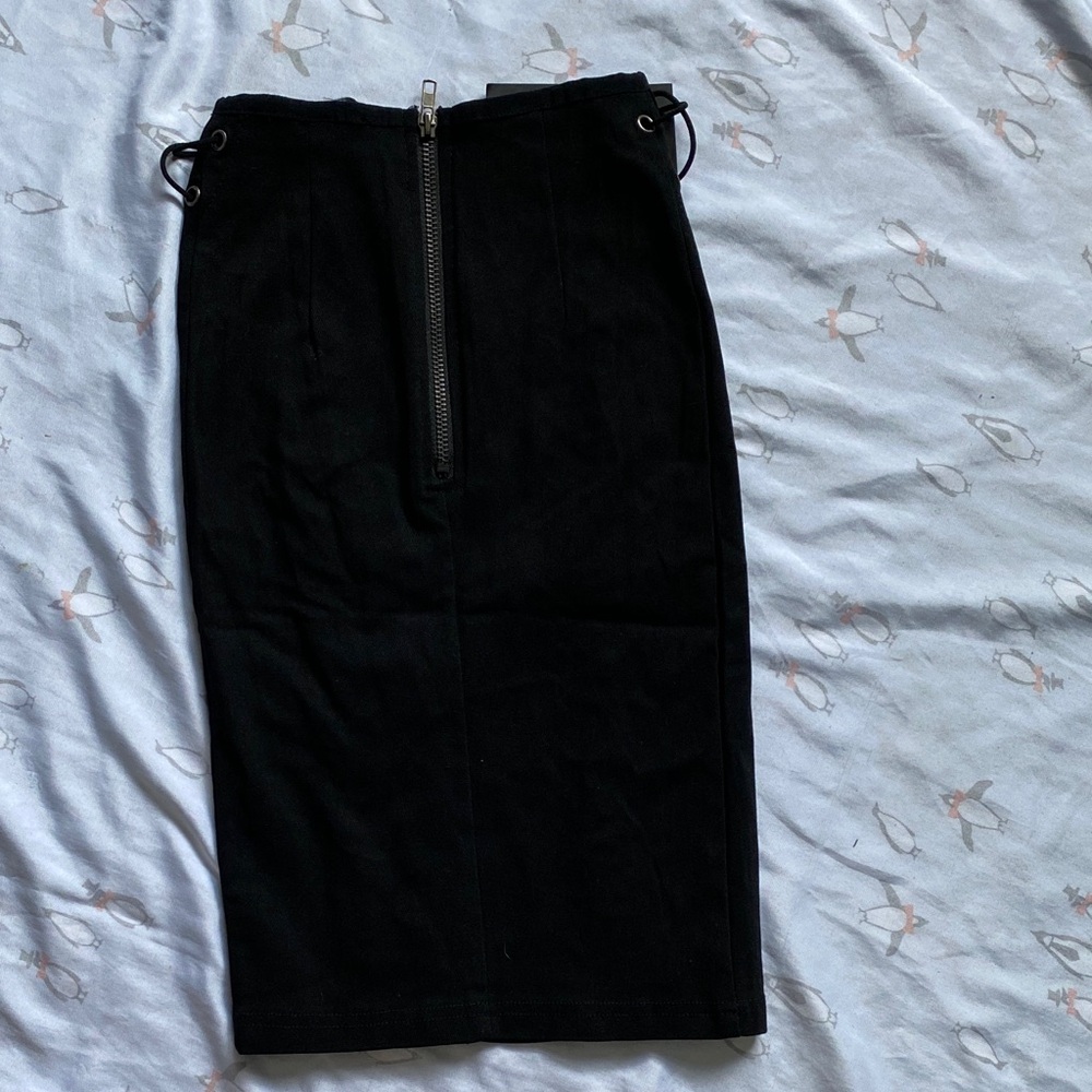 Fashion Nova Black Lace-Up Pencil Skirt - Picture 6 of 12